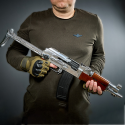 Хромированный Калаш Купить охолощенный калаш хромированный